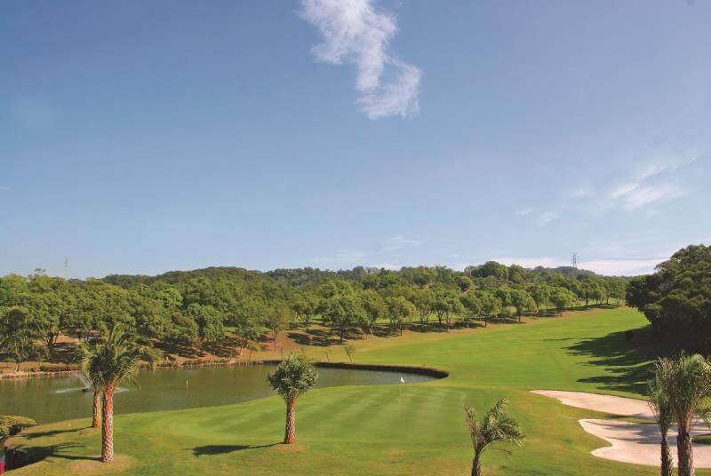 golf-changhua3 outdoor recreational sports venue characterized by manicured turf grass, scattered trees